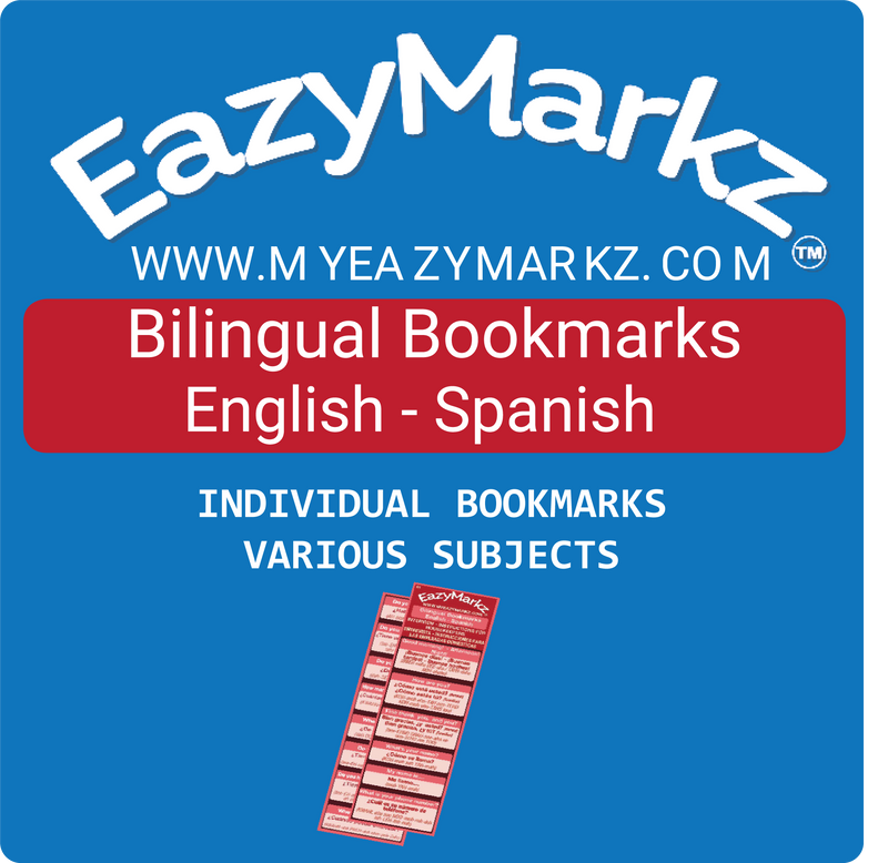 Buy separate Bilingual Bookmarks for various subjects